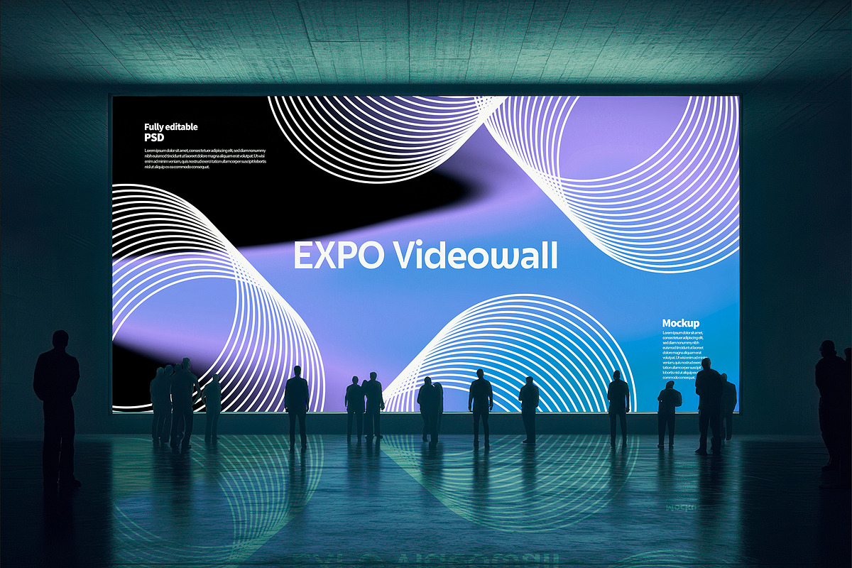 Videowall Mockup - Expo Exhibition, an Advertising Mockup by Mego-studio (Photo 2 of 3)