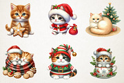 Christmas Cute Cat Sublimation Clipa, an Illustration by RobertsArt (Thumbnail 6 of 7)