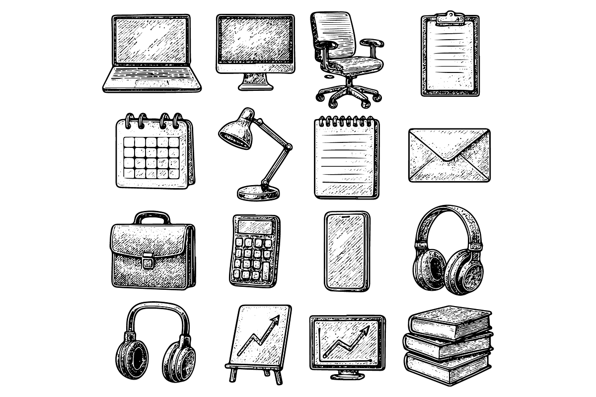 Office Icons Set, an Object Graphic by RT Studio (Photo 3 of 4)