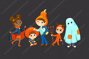 Cute Kids In Halloween Costume, a Person Illustration by RabbitAndPencil (Thumbnail 3 of 5)
