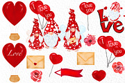 Valentine Gnomes clipart Love, an Illustration by vivastarkids (Thumbnail 3 of 7)