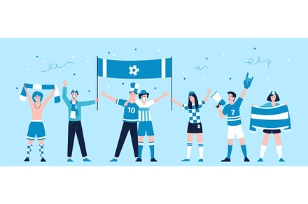 Sport fans group. Laugh sports fan, a Background Graphic by LadadikArt
