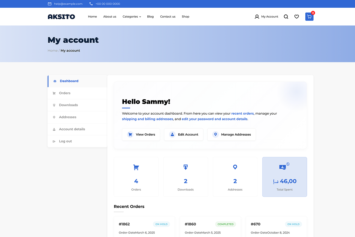Aksito - Woocommerce Wordpress Theme, a WordPress Template by Sami Themes (Photo 4 of 6)