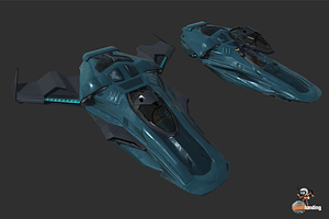 Sci-Fi Spaceship Vehicle, a Cars & Vehicle 3D Model by Pixel Landing