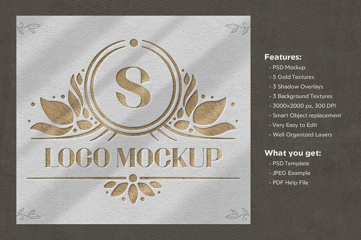 Gold Letterpress Text & Logo Effect, a Layer Style Add-On by Andrew Skoch Design (Photo 2 of 6)