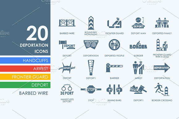 20 Deportation Icons