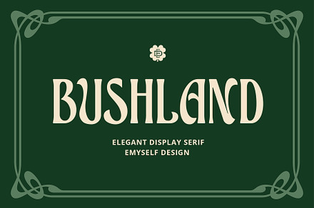 ED Bushland - Unique Display Serif