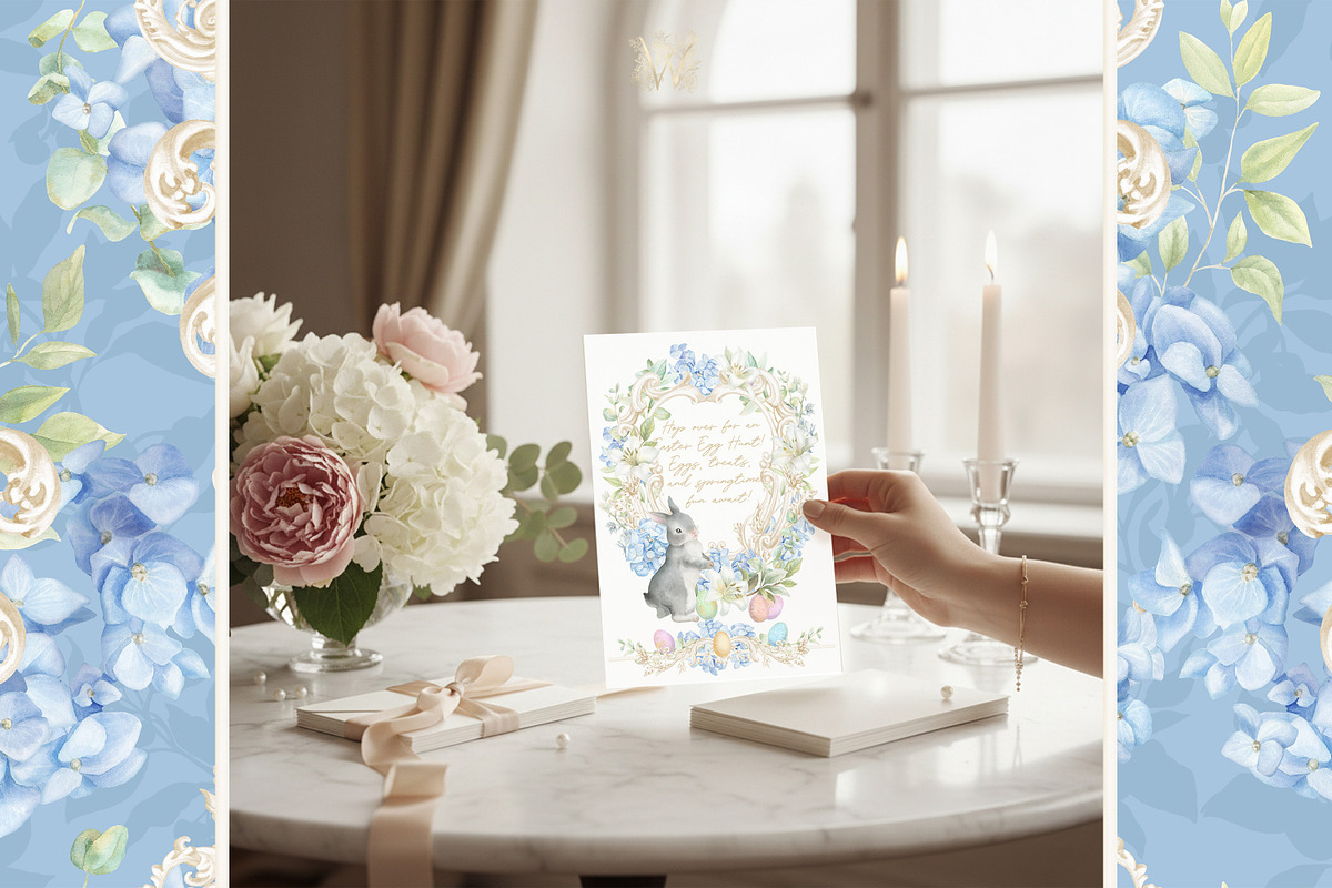 Easter Floral Crest Watercolor Set, a Seasonal Illustration by WonderWonder (Photo 8 of 8)