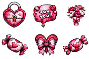 cute-valentine love valentine clipar, an Illustration by CreationArt (Thumbnail 4 of 5)