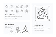 Yoga and Meditation Animations, an Outline Icon by Prosymbols (Thumbnail 3 of 4)