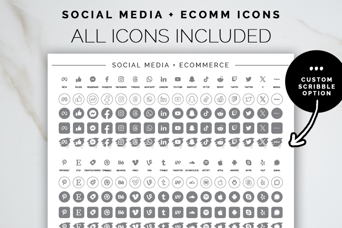 Online Presence Icon Set, a Solid Icon by Bdemm Studio (Photo 3 of 6)