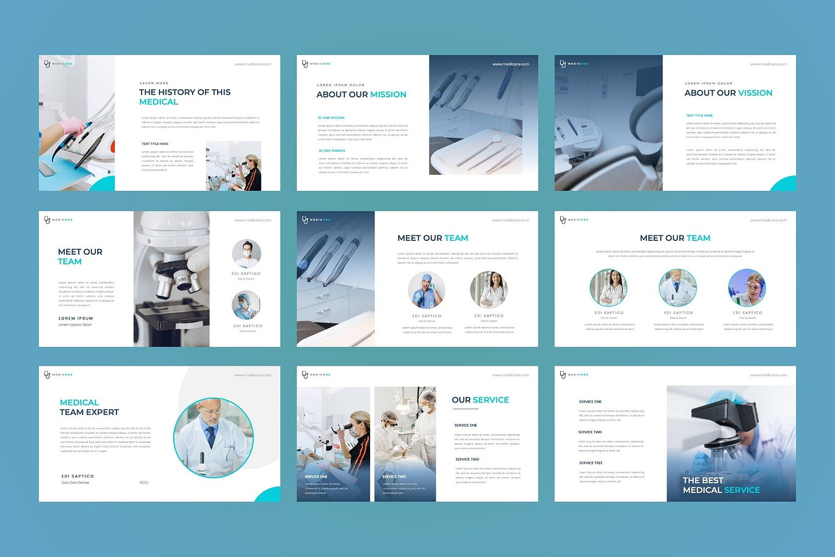 MEDICONE Medical Google Slide, a Presentation Template by Rizki Herdian (Photo 3 of 6)