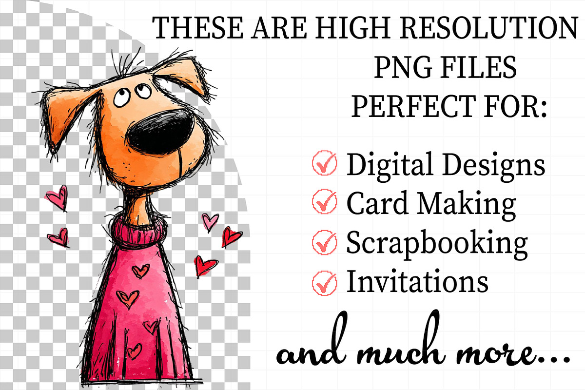 Quirky Valentine Dogs Clipart, an Illustration by Daily.Designs (Photo 2 of 5)