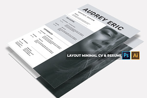 Layout Minimal CV & Resume