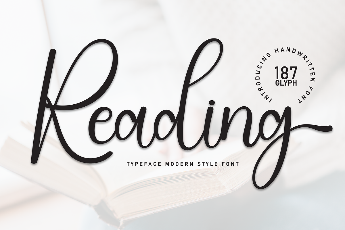 Reading | Script Font, a Handwritten Font by Scratchones (Photo 1 of 9)