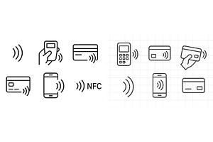Collection of web icons illustrating, an Object Illustration by ZinetroN