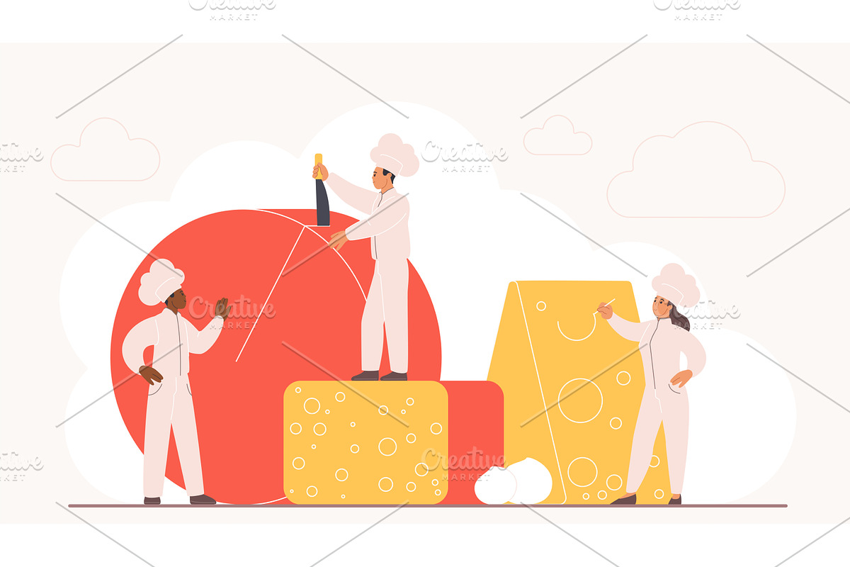 Cheese tasting gourmet fat dairy, a Person Illustration by Lemberg Vector