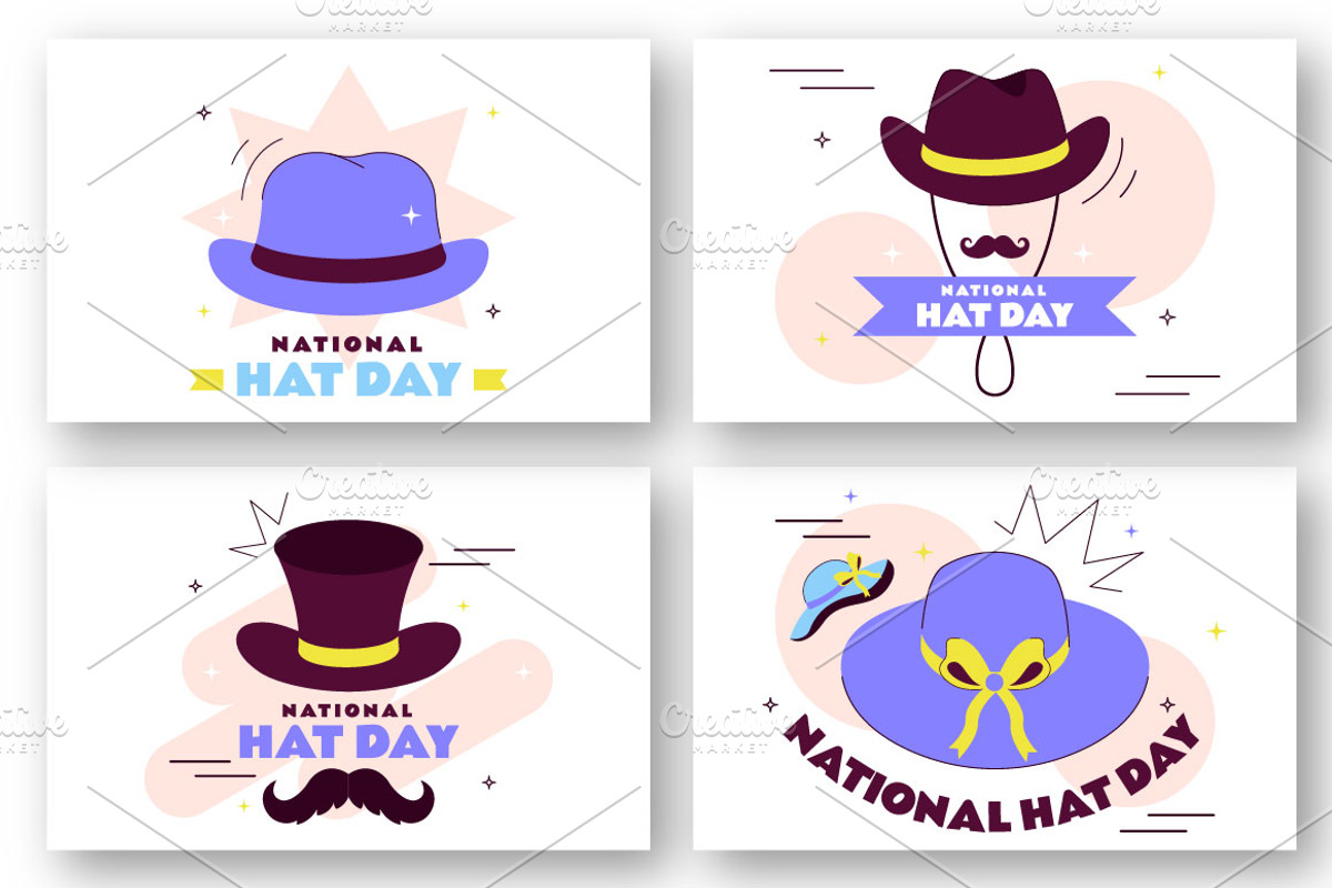 11 National Hat Day Illustration, a Person Illustration by denayunebgt (Photo 2 of 5)