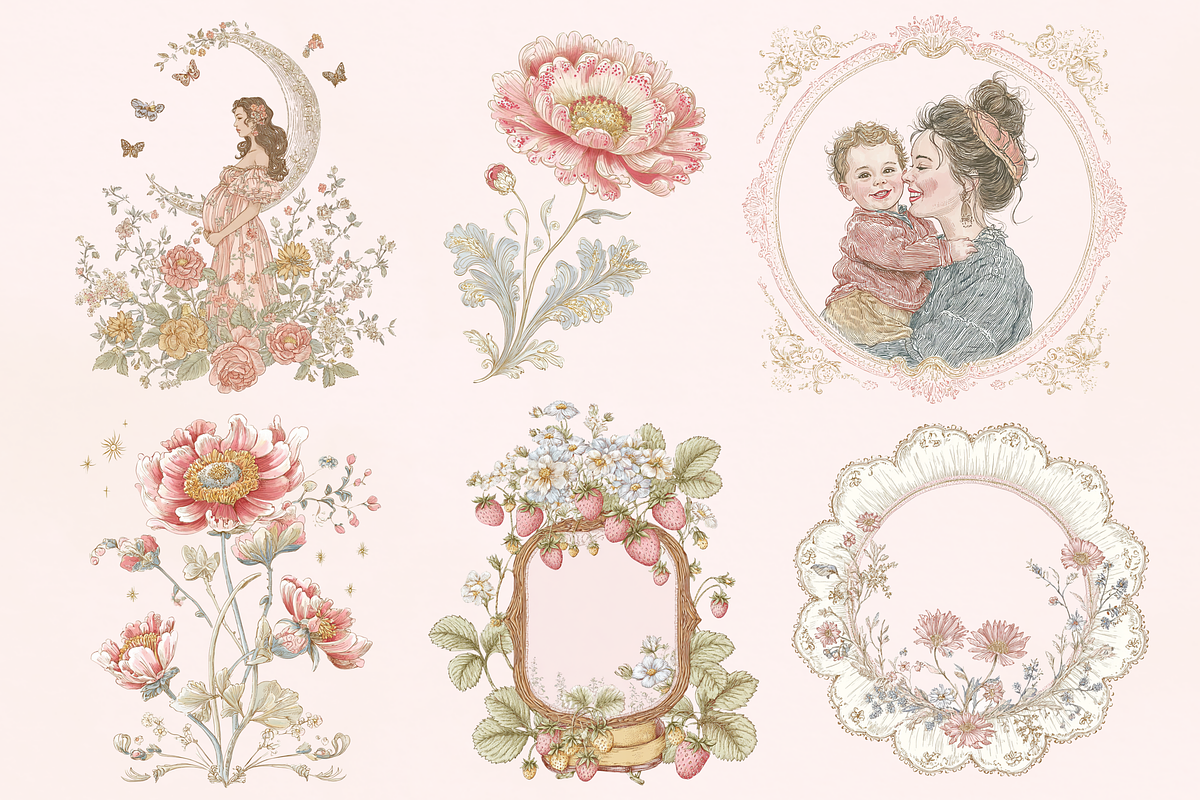 Whimsy Mother's Day Pack, an Object Illustration by GiraffeCreative (Photo 8 of 16)