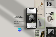 NOUVEAU Instagram Templates Canva, a Social Media Template by Studio Suvelle (Thumbnail 1 of 7)