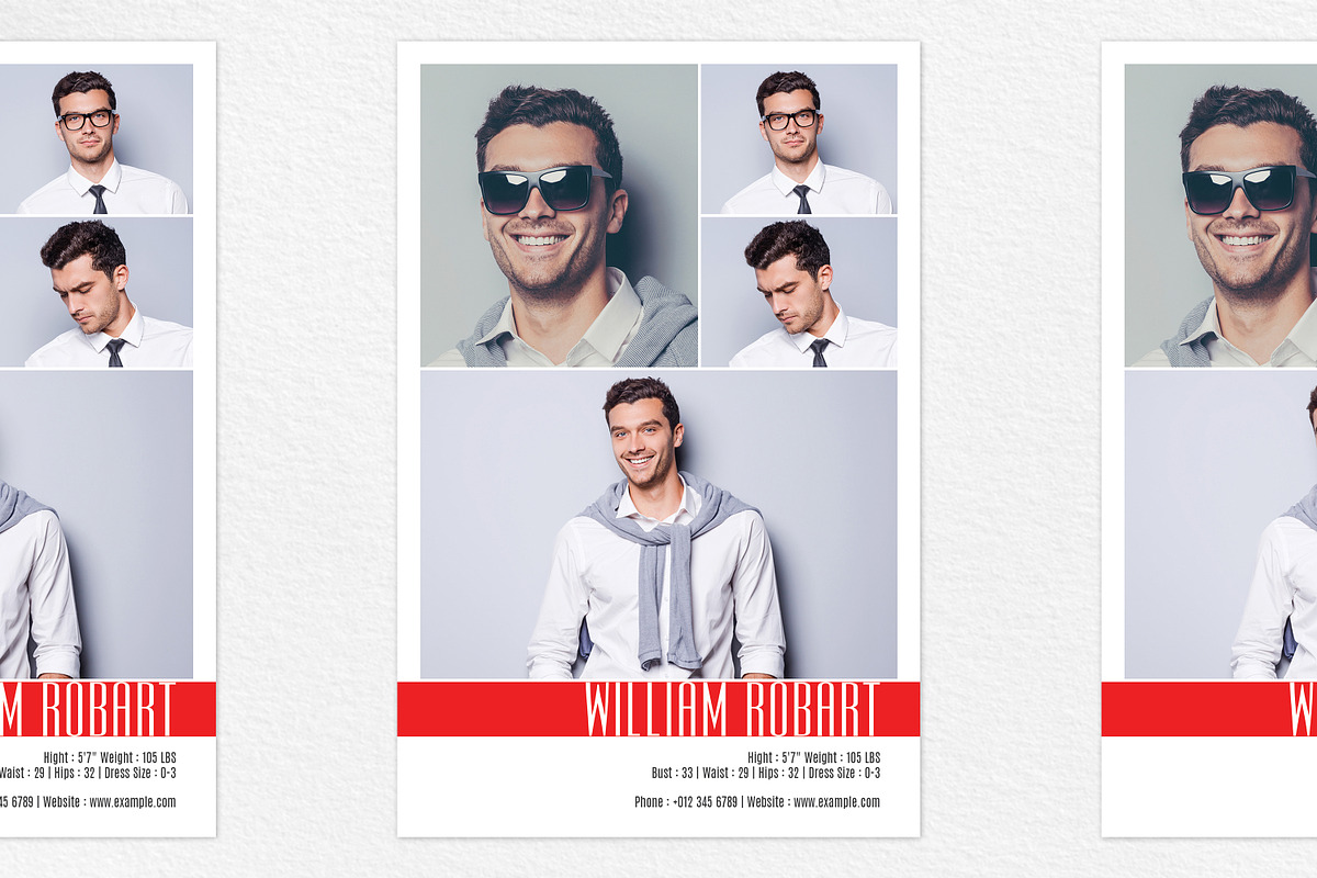 Pro Modeling Comp Card, a Card Template by Amit Debnath