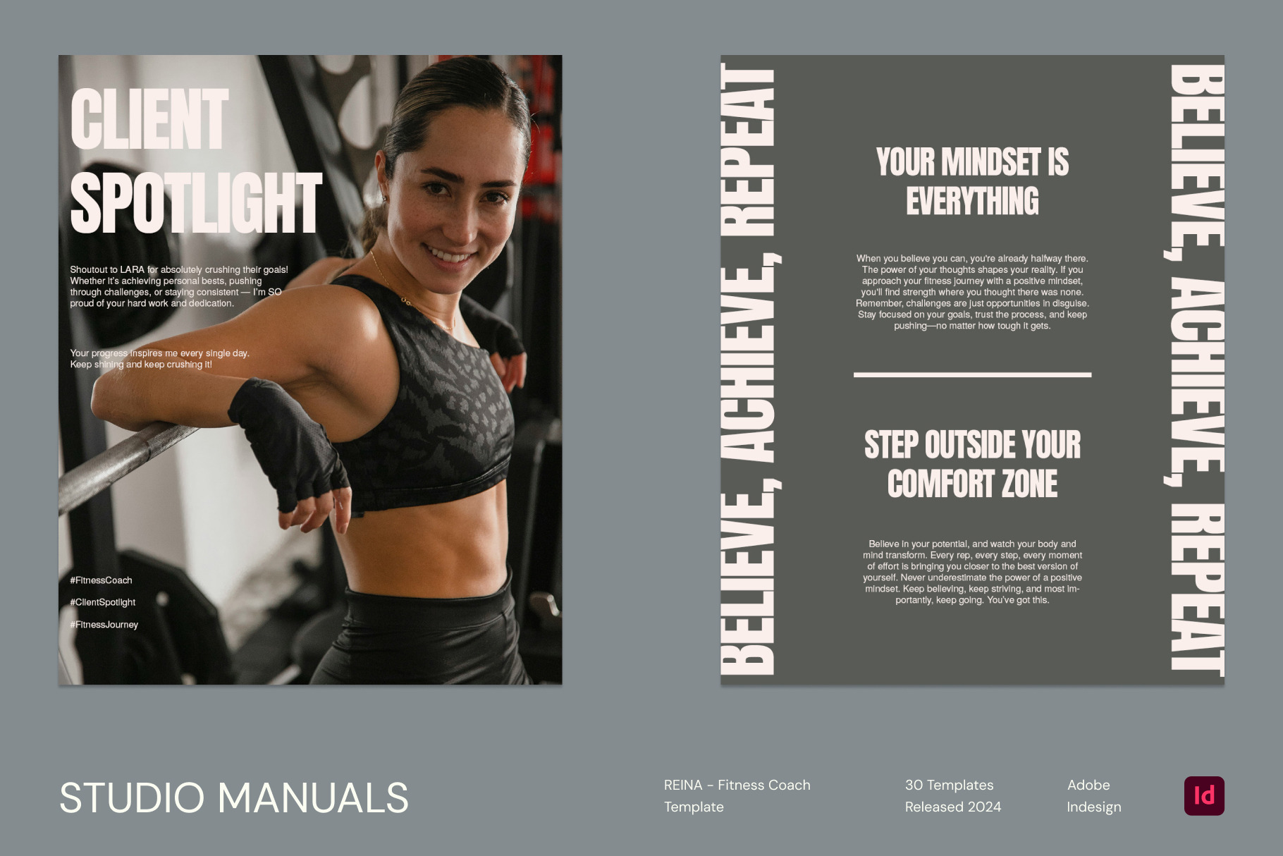 Reina  Fitness Coach by Studio Manuals  Creative Market