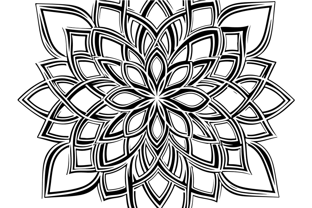 Minimal Black Lotus Mandala, a Decorative Illustration by Designer_Momina (Photo 12 of 21)