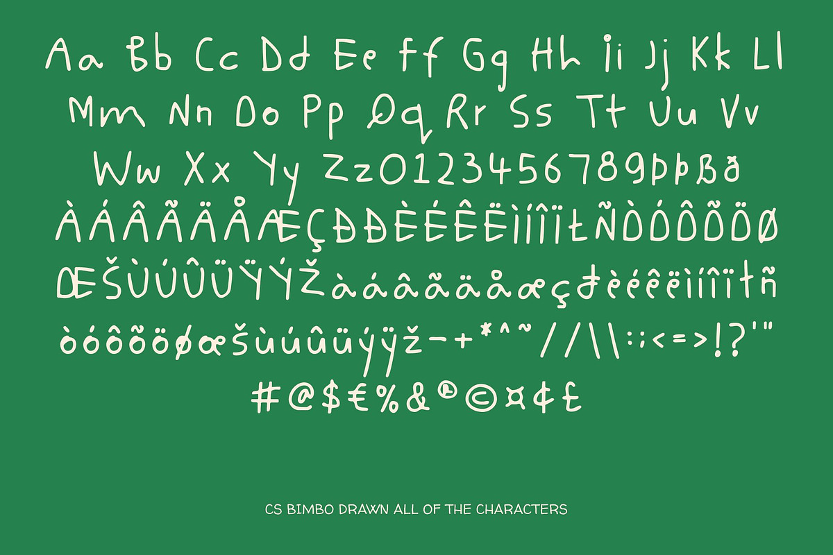CS Bimbo Drawn, a Sans Serif Font by Craft Supply Co. (Photo 8 of 8)