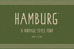 Hamburg - A Vintage Style Font