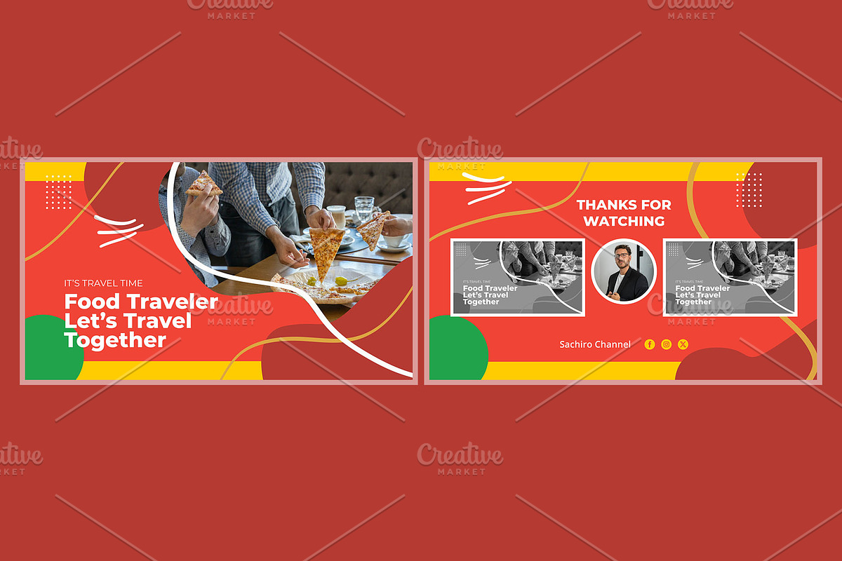 Food Travelers – Youtube Thumbnail, a Social Media Template by hekenostudio (Photo 2 of 4)