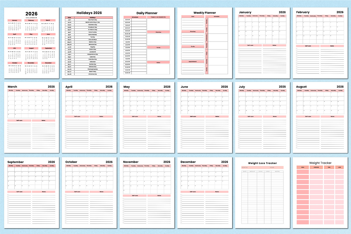 2026 Fitness & Meal Planner For KDP preview 2