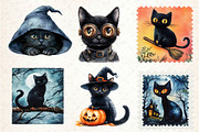Halloween Black Cats Clipart, an Illustration by Dream Creation (Thumbnail 3 of 7)