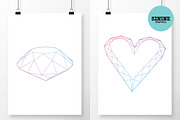 Diamond Vector Objects + Bonus!, an Object Graphic by 52NINE GRAPHICS (Thumbnail 3 of 7)