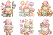 Watercolor Easter Gnome Clipart, an Illustration by CraftArtStudio (Thumbnail 4 of 6)