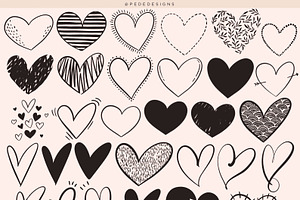 100 Heart Stamps For Procreate Heart