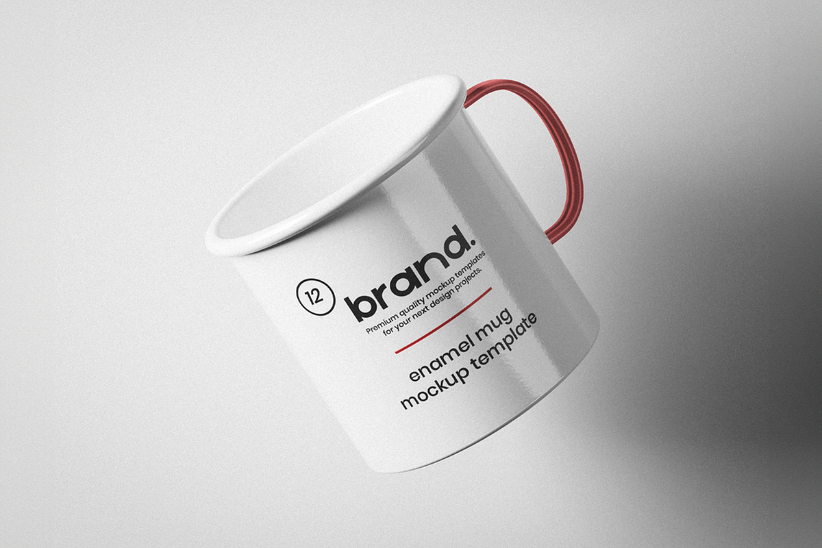 Floating Enamel Cup Mockup, a Cups & Container Mockup by Se٧enStudio (Photo 2 of 2)