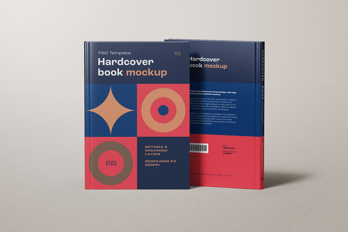 Hardcover Mockup Set, a Print Template by mockupatelier (Photo 6 of 13)