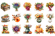 Watercolor Autumn Clipart, an Illustration by SinaCreation (Thumbnail 2 of 5)