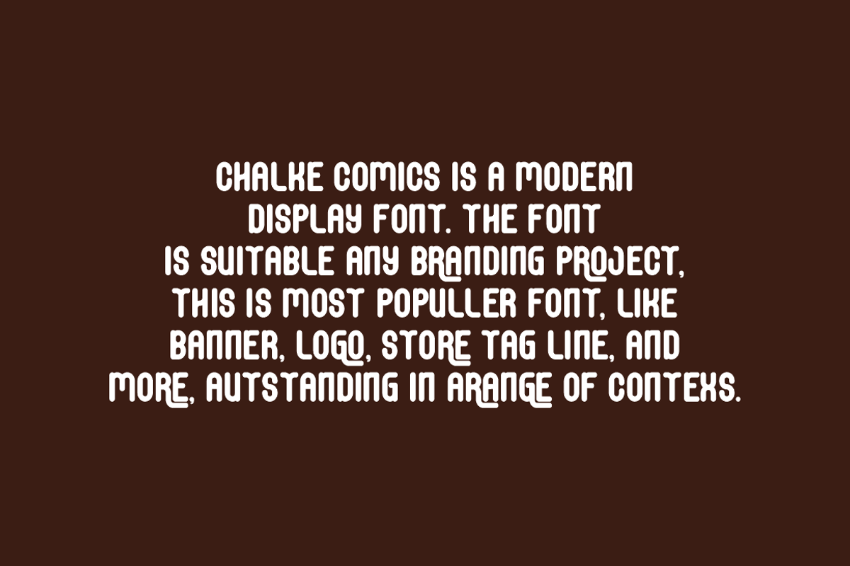 Chalke Comics - Thick & Rounded Font, a Sans Serif Font by QR Design Studio (Photo 4 of 7)