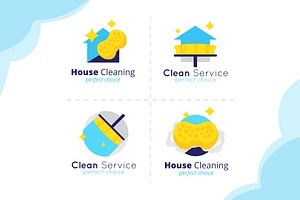House Cleaning Logos Set