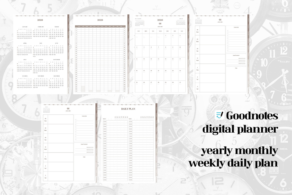 2026 digital planner diary, a Templates & Theme by dott (Photo 4 of 5)