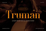 Truman Serif Font, a Serif Font by Graphicxell (Thumbnail 1 of 8)