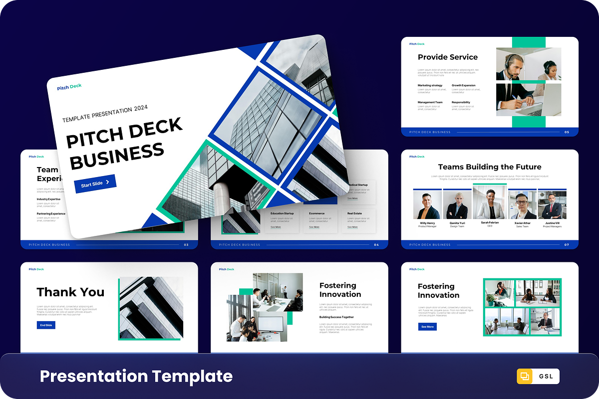 Pitch Deck Business - Pitch Deck, a Presentation Template by GraphauseProject (Photo 1 of 6)
