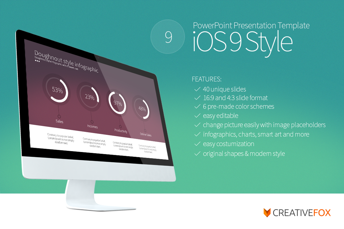 iOS 9 Style PowerPoint Template, a Presentation Template by iDny (Photo 1 of 5)