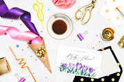 Spring Crocus Flowers Watercolor set, an Illustration by Olga Koelsch (Thumbnail 4 of 8)
