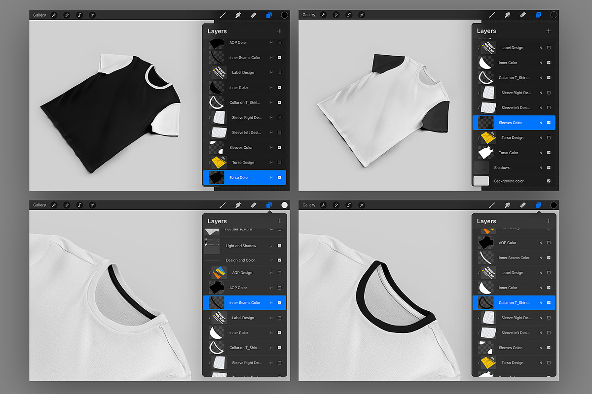 Mockups Unisex T-Shirt for Procreate, a Shirt Mockup by Grow Design ...