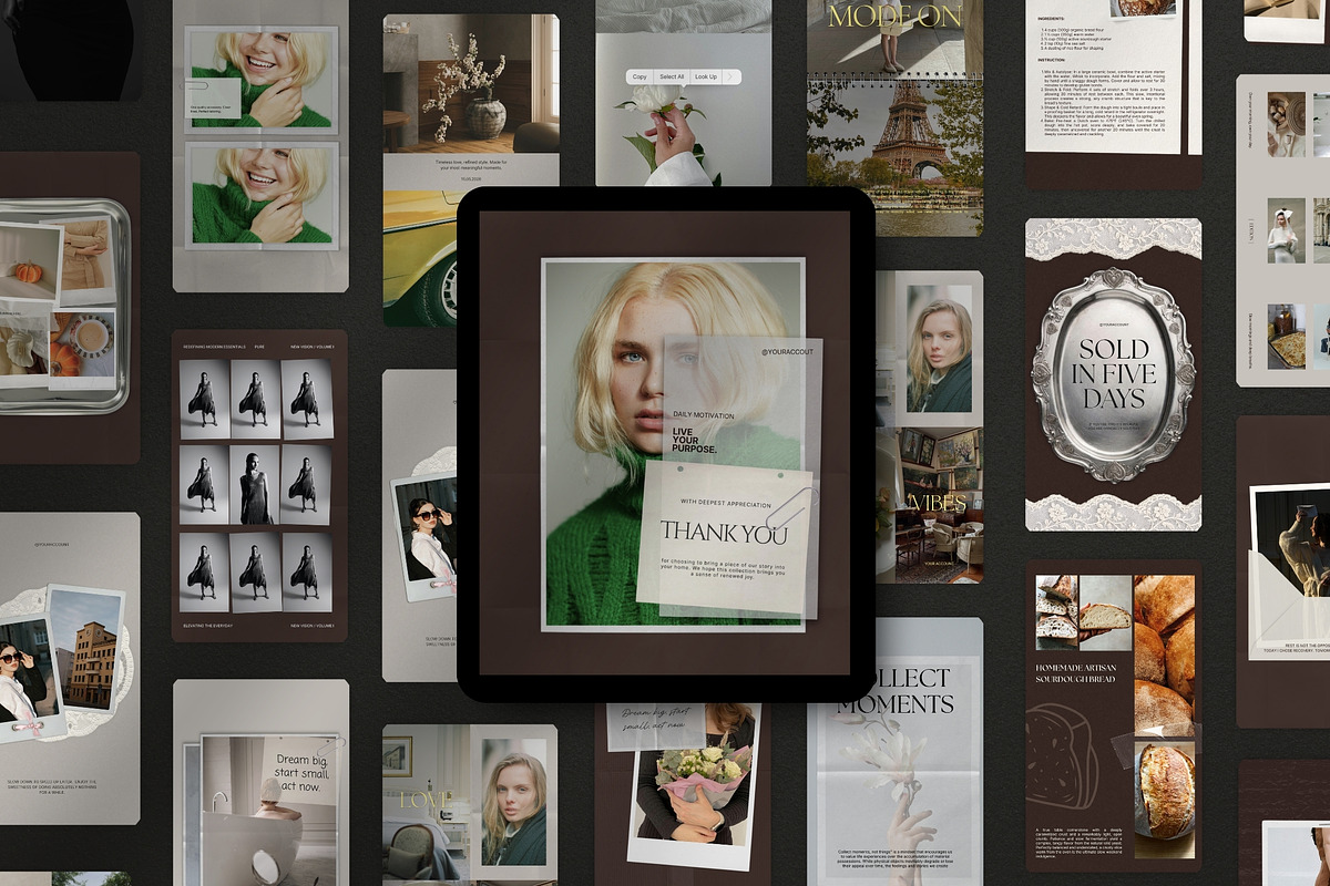 The Warm Suede Collection, a Social Media Template by Pani Temp. (Photo 2 of 15)