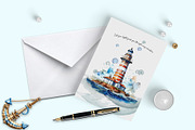 Greeting Card 5x7- Lighthouse Theme, a Card Template by Oshin Design (Thumbnail 3 of 5)