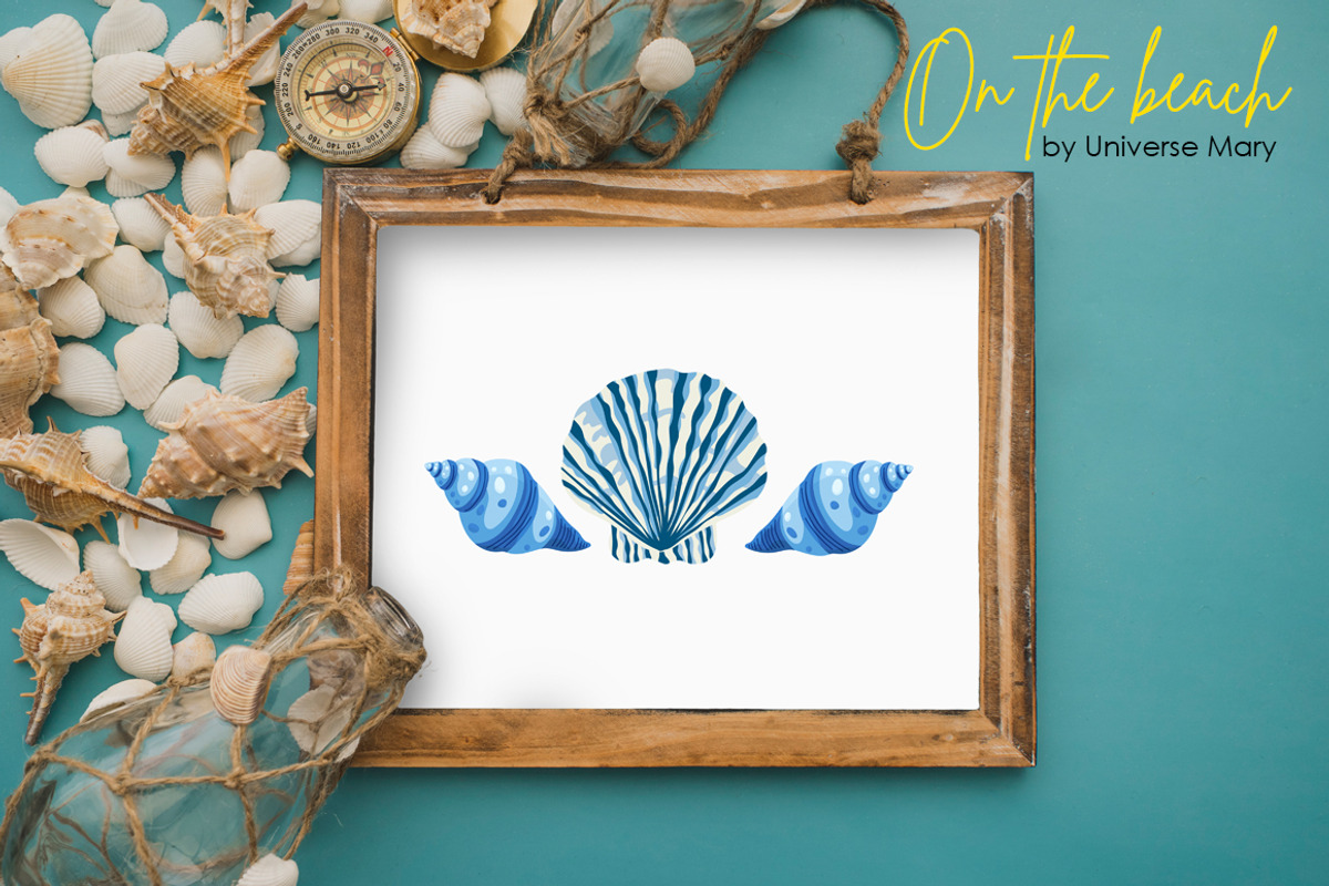 On the beach Vector Clipart Set, a Seasonal Illustration by Universe Mary (Photo 4 of 8)