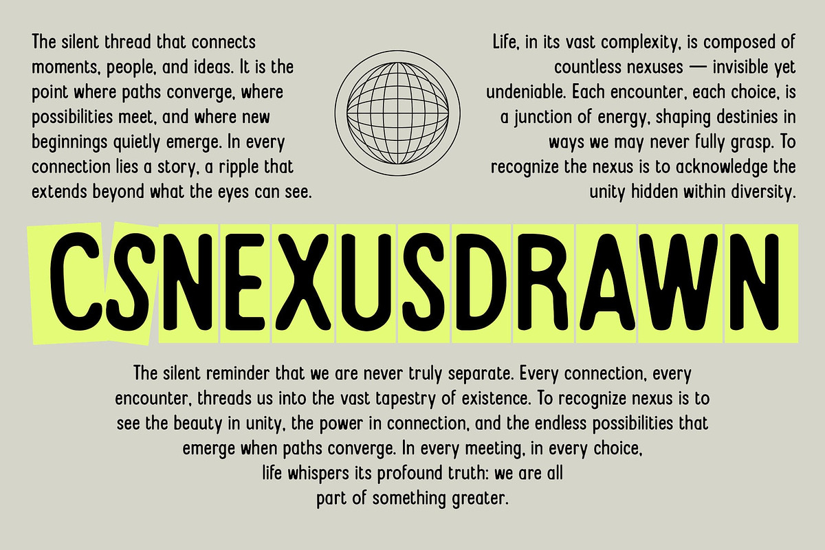 CS Nexus Drawn, a Sans Serif Font by Craft Supply Co. (Photo 6 of 8)